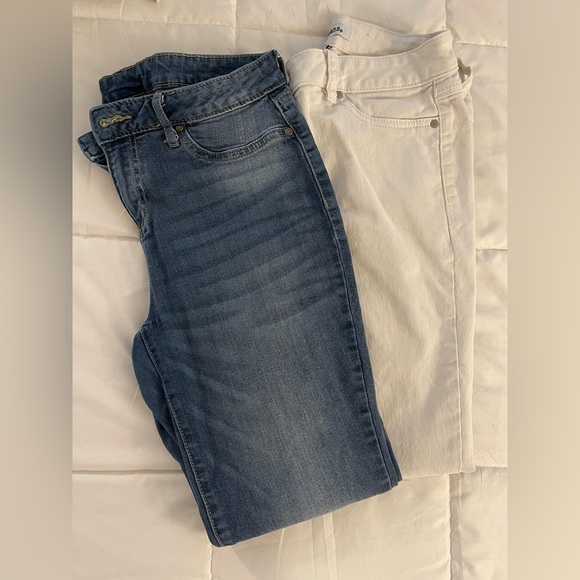 Lot of 2 pairs of Jeans Denim White and Blue D.Jeans - Picture 2 of 6